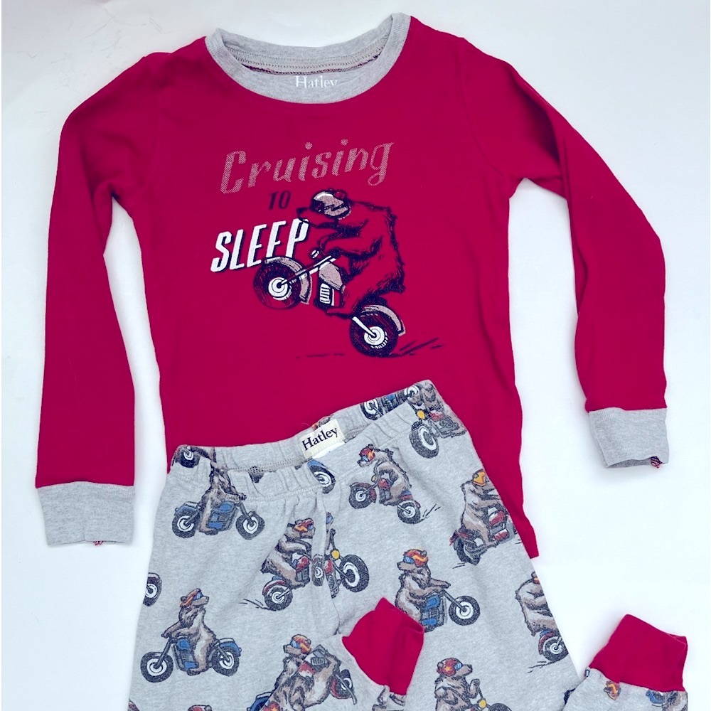 Hatley 💯% organic cotton pajamas motorcycle